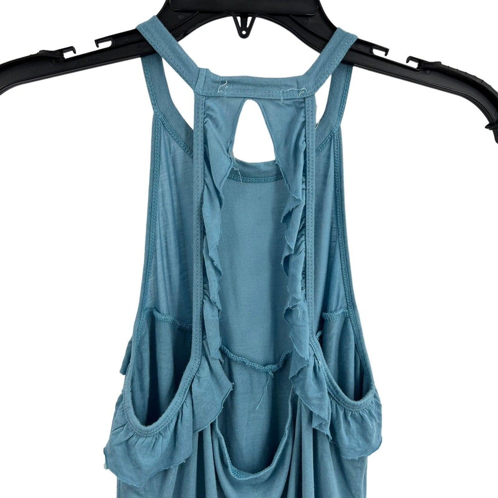 LAMade Blue Ruffle Tank Small New - Picture 4 of 6